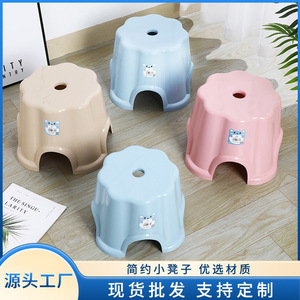 Tabouret de bain en plastique pour adultes et enfants, petite taille, en PP, couleur bleue - Product Image 3