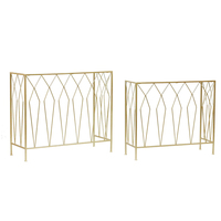 Ensemble de table miroir Console de décoration de mariage Tables d'appoint d'angle classiques Meubles de salon en verre or fourni Top moderne 1-3 jours