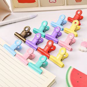 Hot Selling Colorful Bulldog <b>Paper</b> Binder Clamps Metal Office and Home Kitchen Accessories - Product Image 1