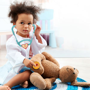 ชุดของเล่นคุณหมอสำหรับเด็ก กล่องพลาสติก ประกอบด้วยเครื่องตรวจฟังเสียงหัวใจ เครื่องเอกซเรย์ CT ของเล่นเสริมสร้างจินตนาการ - Product Image 3