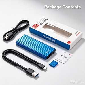 Disque SSD externe bleu 1 To, jusqu'à 600 Mo/s, USB 3.2 Gen 2, pour le gaming, les étudiants et les professionnels - Product Image 6