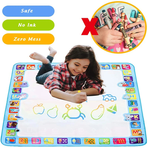 Junmon EVA Magic Water Drawing Mat <b>Coloring</b> Doodle Painting Board Montessori Educational Toys Set with Color Box for Kids T25 - Product Image 6