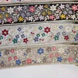 Accessoires vestimentaires tissu art décoration, organza fleurs dentelle colorée broderie dentelle