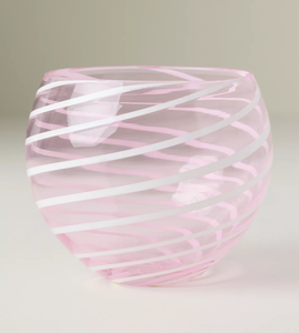 Nuovo Modello Molto Richiesto: Bicchieri in Vetro Rosa con Motivo a Spirale per Decorazione d'Interni e Regalo di Amicizia - Product Image 4
