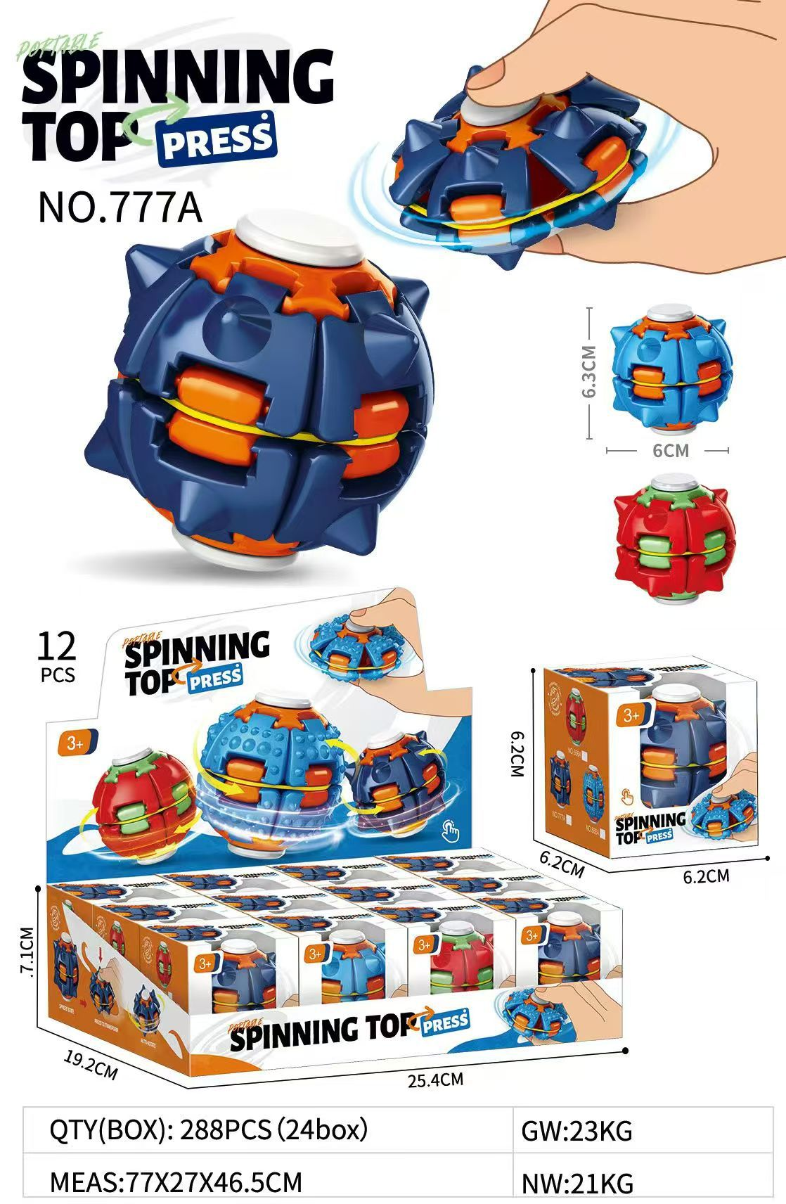 Embalaje de caja expositora estilo "777 Big Thorn".