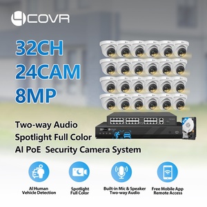 Sistema <span class=keywords><strong>de</strong></span> <span class=keywords><strong>Seguridad</strong></span> Empresarial 4COVR <span class=keywords><strong>de</strong></span> 24 Cámaras CCTV 4K <span class=keywords><strong>de</strong></span> 8MP y 32 Canales, 8TB, Visión Nocturna a Color, Audio Bidireccional, Detección Facial por IA - Product Image 2
