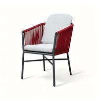 Chaises d'extérieur françaises en métal aluminium, canapé en corde grise, rotin synthétique blanc, chaise de jardin empilable en aluminium et rotin