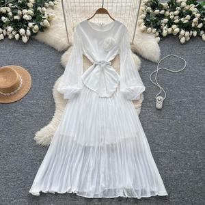 Abbigliamento di Lusso per Donne con Ricami Floreali e Maniche a Lanterna - Product Image 2