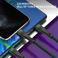 Câble de charge universel 3-en-1 en nylon durable USB-A vers Type-C et Micro USB pour ports IP – Vente en gros