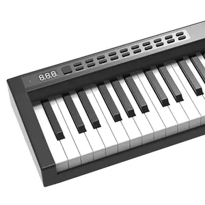 Teclado ou piano midi digital 88 teclas elétricas, para crianças e adultos