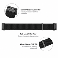 Bracelet de montre en nylon compatible avec Garmin Tactix 8 Fenix 7X 6 Pro Descent Forerunner Wave Loop Hook and Loop QuickFit Sport Strap
