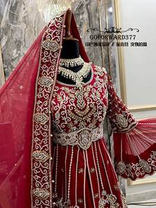 2026 Hui Princess Embroidered Crystal Anti Static Wedding Dress Ba Suit Sari High End Custom China <strong>Lengha</strong> Luxury - Product Image 2