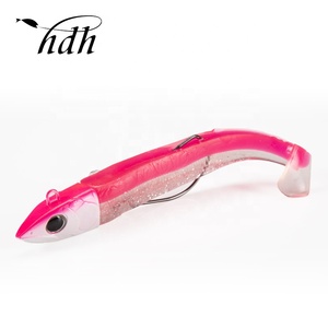 Vente en gros de leurre en silicone 7g-120g méné noir corps souple tête de gabarit méné souple leurre de poisson en caoutchouc méné noir souple ensemble de leurres - Product Image 1