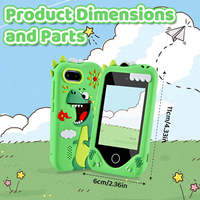 Joli téléphone intelligent pour enfants, écran tactile, double caméra CMOS, jeux éducatifs, lecteur MP3, écran 2.8 pouces, cadeau de Noël ou d'anniversaire