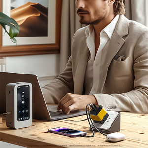 <span class=keywords><strong>Chargeur</strong></span> GaN transfrontalier 80W avec double port USB-C prenant en charge la charge rapide PD/QC 3.0 pour Android et autres appareils - Product Image 6