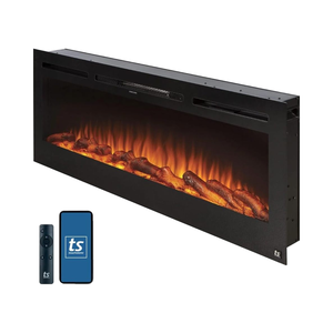 <span class=keywords><strong>Chimenea</strong></span> Eléctrica Inteligente - Modelo Sideline de 50 Pulgadas de Ancho, Empotrada en la Pared, Calentador de 1500 W, Termostato, Compatible con <span class=keywords><strong>Alexa</strong></span>/WiFi, 30 - Product Image 1