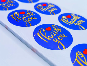 custom round shaped thank you sticker for small business - Product Image 6