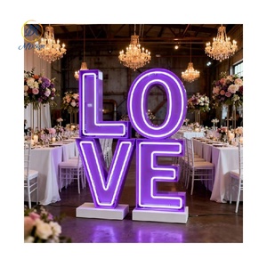 Grandi <span class=keywords><strong>Lettere</strong></span> e Numeri LED Luminosi da 3, 4, 5 Piedi, <span class=keywords><strong>Lettere</strong></span> Giganti a Bulbo LED Personalizzabili per Matrimoni - Product Image 4