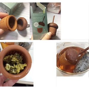 ACORN Silicone <strong>Tea</strong> <strong>Infuser</strong> - Mini Reusable <strong>Tea</strong> Strainer, Pinecone-shaped <strong>Loose</strong> Leaf <strong>Tea</strong> Steeper with Handle - Product Image 2