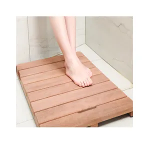 بلاط خشبي وبسيري مقاوم للانزلاق مقاس 30*60 ملم بتصميم هيرينجبون للحمام