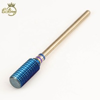 3/32 "longue tige droite bleu 6.0mm grand grand baril professionnel carbure Efile sécurité forets à ongles avec chanfrein