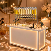 Présentoir Commercial pour Bar à Parfums, Distributeur d'Huiles Essentielles Doré Personnalisé, Bouteille en Verre de 375 ml pour Magasin de Cosmétiques, Vente en Gros