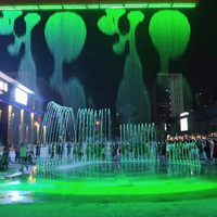 Cortina de Agua Digital de Fábrica Directa, Programable, con Gotas de Agua Suspendidas, Luz RGB/Láser, Acero Inoxidable, IP68, Resistente al Agua y al Fuego