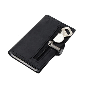 Casekey Men Coin Purse Aluminum Ffid <b>Card</b> <b>Holder</b> <b>Wallet</b> Carteras Minimalistas Crazy Horse Leather Genuine Leather Smart <b>Wallet</b> - Product Image 3