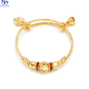 Jxx 24K gioielli in oro bambino braccialetto di pietra rossa bambino compleanno regalo di festa braccialetti alla moda all'ingrosso fabbrica diretta - Product Image 4
