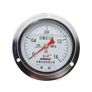 เกจวัดแรงดันแบบอนาล็อก HONGQI 100 มม. รุ่น YTN-100ZT ทนแรงกระแทก ข้อต่อ M20*1.5 - Product Image 1
