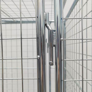 उच्च गुणवत्ता वाले स्टील गैल्वनीकरण 4 तरफ 4 दरवाजे वाले वेयरहाउस रोल कंटेनर केज ट्रॉली - Product Image 3