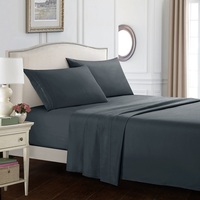 Ensemble de draps de lit en microfibre imprimée en 3D de style américain 4 pièces avec motif floral