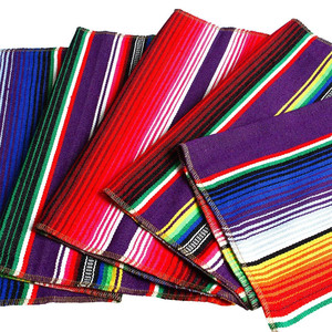Corredor <span class=keywords><strong>de</strong></span> la tabla <span class=keywords><strong>de</strong></span> mexicano sarape manta algodón colorido <span class=keywords><strong>de</strong></span> corredores <span class=keywords><strong>de</strong></span> la tabla con 8 <span class=keywords><strong>colores</strong></span> 16 pcs Picado Banners - Product Image 5