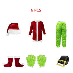 Disfraz de Navidad 2025 al Por Mayor para Cosplay de Santa Claus, Monstruo Verde Peludo, <span class=keywords><strong>el</strong></span> <span class=keywords><strong>Grinch</strong></span>, para Fiestas y Actuaciones - Product Image 5