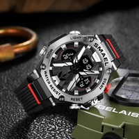 Reloj Deportivo Unisex SMAEL 8087, Cronómetro LED para Exteriores, Digital, Electrónico, Luminoso, Resistente al Agua 50 Bar, Alarma, Día/Fecha