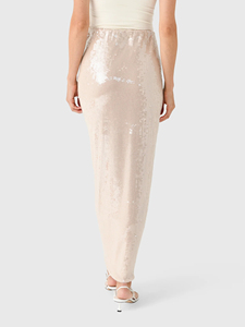 Falda casual de mujer con cintura natural, brillante, transpirable, con lentejuelas y nudo, con spandex. - Product Image 4