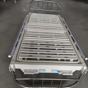 เตียงพยาบาลปรับระดับด้วยมือ ทำจากสแตนเลส ขนาด 2060*900*500 มม. สำหรับผู้ใหญ่ ใช้ในโรงพยาบาล - Product Image 2