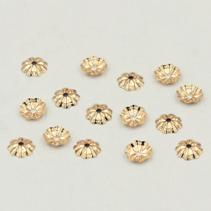 Chất lượng tốt nhất 14k vàng đầy hoa Bead Mũ đối với trang sức DIY làm kích thước khác nhau cho sự lựa chọn - Product Image 3