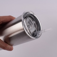 Gobelet droit Skinny de 30 oz en acier inoxydable à double paroi isolé sous vide avec couvercle et paille
