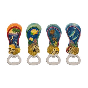 Abridor de botellas con imán para nevera de resina 3D de recuerdo turístico personalizado, abridor de botellas con imán de tortuga y Delfín coralino <span class=keywords><strong>submarino</strong></span> - Product Image 3