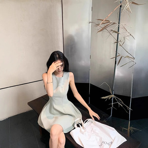 <span class=keywords><strong>Robe</strong></span> Courte Élégante Sans Manches pour <span class=keywords><strong>Femme</strong></span>, Nouvelle Collection 2026, Col Rond, Coupe Évasée Trapèze, <span class=keywords><strong>Robe</strong></span> de Soirée Formelle - Product Image 2
