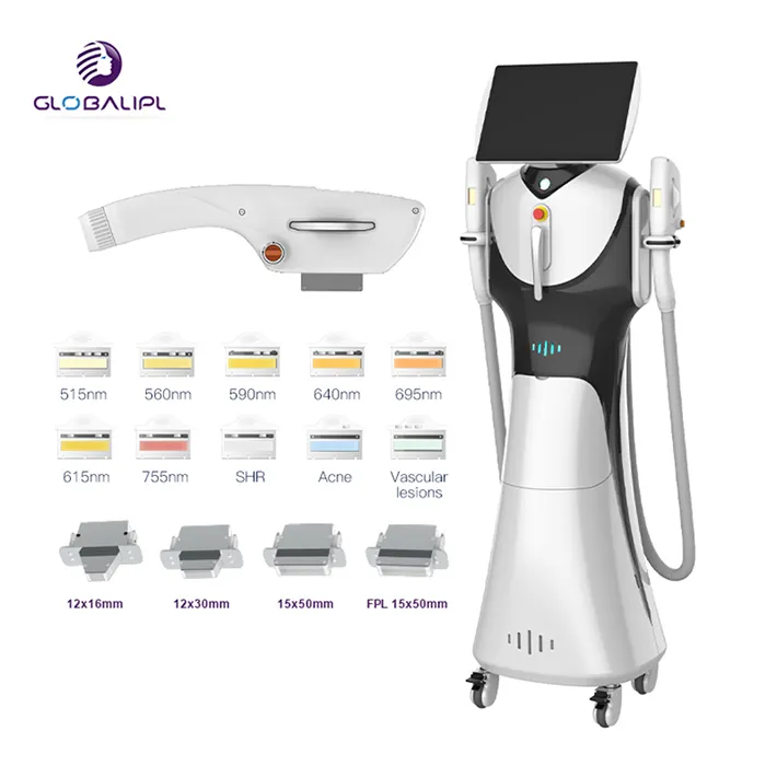 Factory price replaceable handles ipl opt dpl laser photorejuvenation permanent hair removal machine
