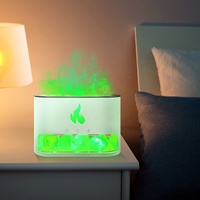 Mini humidificateur de flamme USB de bureau 250ml diffuseur de feu pour assainisseur d'air d'huiles essentielles avec arôme de flamme domestique