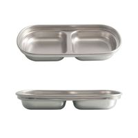 Plat carré coréen personnalisé en acier inoxydable écologique pour trempette, barbecue, fondue, viande, fête, usage domestique, design minimaliste, 100 pièces