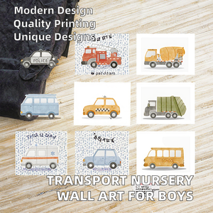 <span class=keywords><strong>Poster</strong></span> su tela all'ingrosso con auto, camion, autobus e veicoli per la decorazione della cameretta dei ragazzi e della sala giochi - Product Image 2