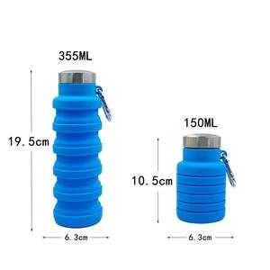 Bouteille d'eau de sport télescopique en silicone, gobelet pliable portable pour l'extérieur et les enfants, transfrontalier - Product Image 4