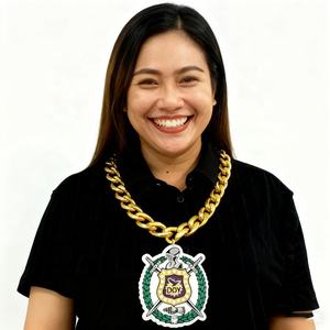 分厚い声明ネックレスメーカースポーツファンイベント用カスタムプリントシールド型ロゴ特大Evaペンダント - Product Image 2