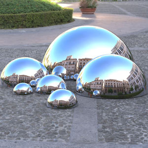 Small Stainless Steel Silver Hemispherical <strong>Wall</strong> <strong>Decor</strong> Art Deco Design Style Metal Crafts for Home &amp; Garden Decoration - Product Image 3
