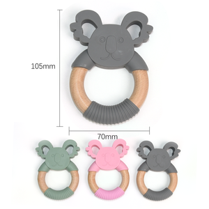 Koalae <span class=keywords><strong>anneau</strong></span> de <span class=keywords><strong>dentition</strong></span> en Silicone sans BPA pour bébé, jouets amusants, pendentif de <span class=keywords><strong>dentition</strong></span>, Animal de dessin animé - Product Image 3