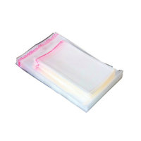 Sacs en plastique transparents jetables en gros avec logo personnalisé imprimé en héliogravure, fermeture auto-adhésive, pour vêtements et petites cartes